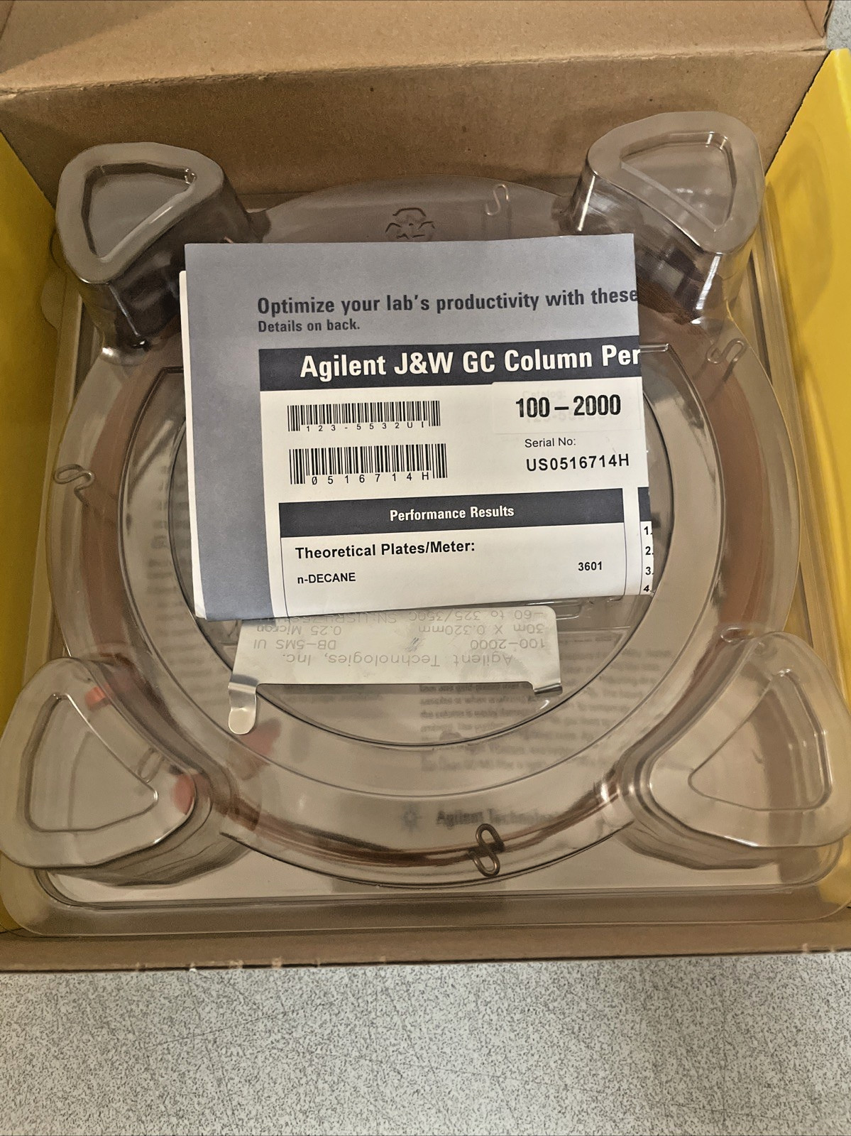 AGILENT J&W 100-2000 GC Column DB-5MS UI 30m, 0.32mm, 0.25µm