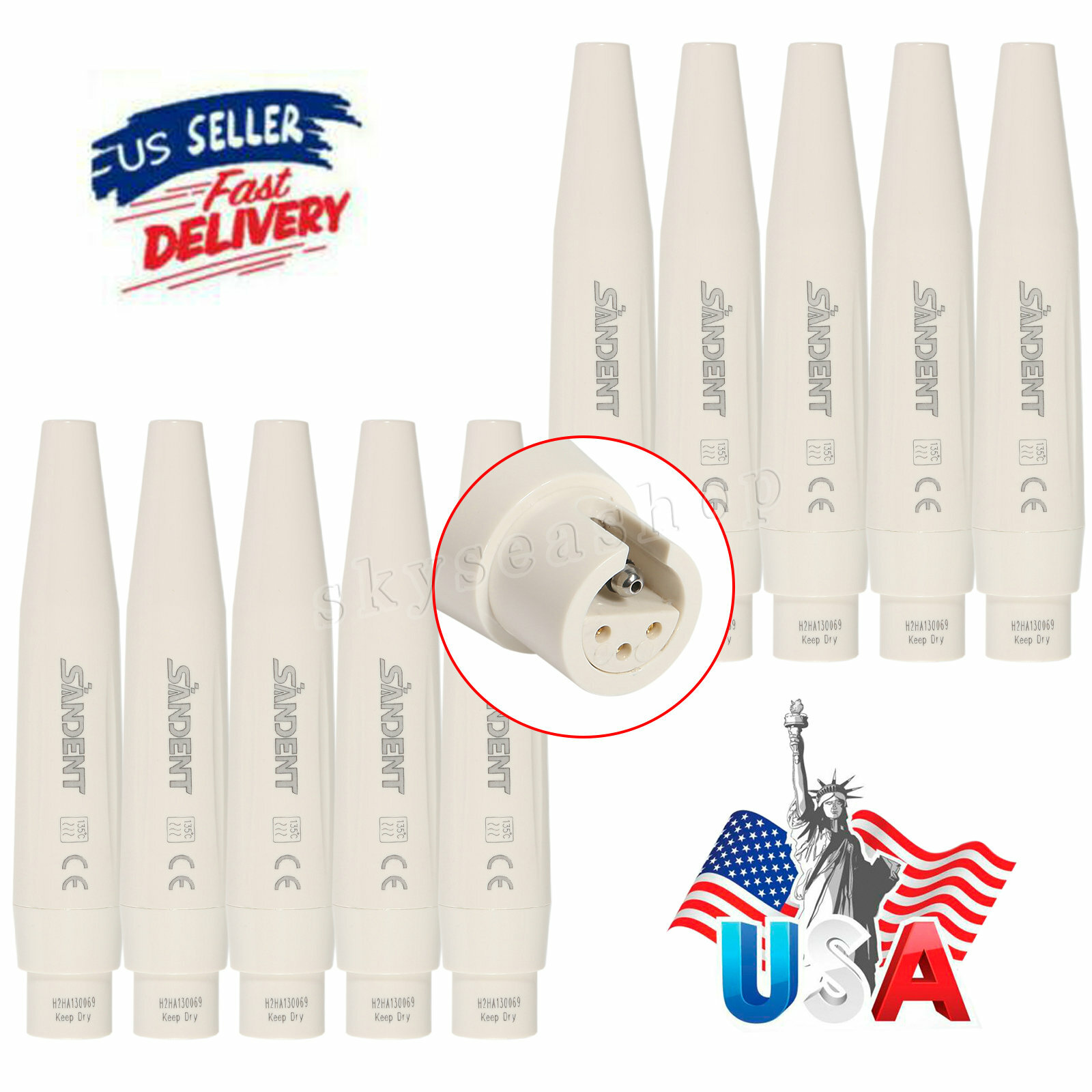 SANDENT Dental Ultrasonic Piezo Scaler Handpiece Fit DTE SATELEC Tips SK-D1