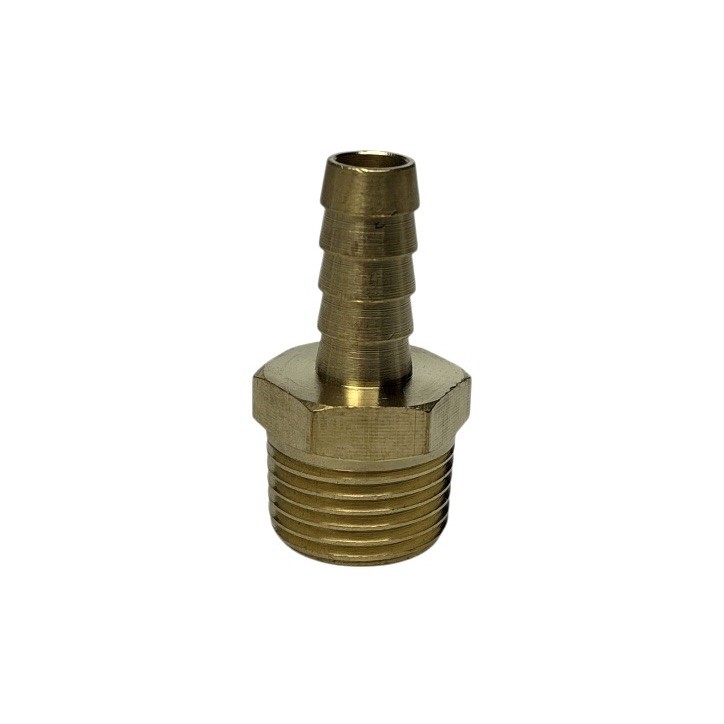 1/2” NPT Male to 3/8” Brass Hose Barb Adapter Oil Fuel Water Fitting