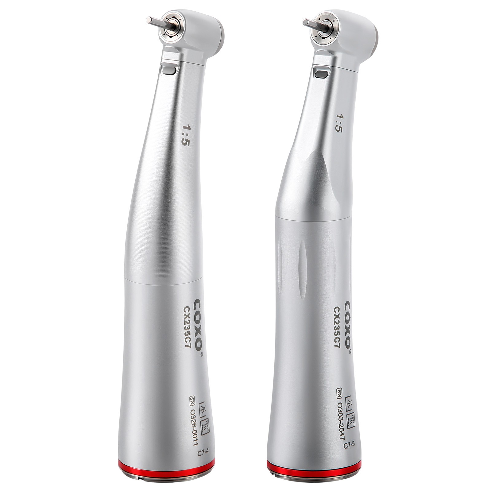 COXO 1:5 Contra Dental Head Handpiece Speed Electric W/Fiber Spray FG bur Inner
