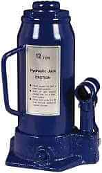 12 Ton Capacity Side Pump Bottle Jack 9-1/2″ to 18-5/8″ High, 6″ Piston Stroke