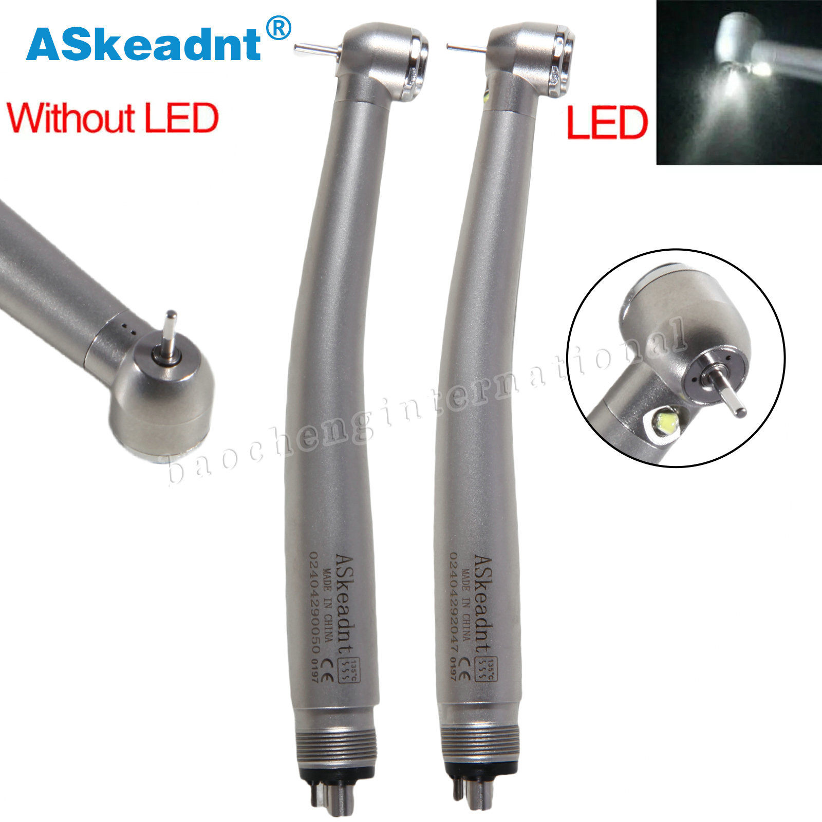 1-10 NSK Style Dental Fiber Optic LED E-generator/ High Speed Handpiece 2/4Hole