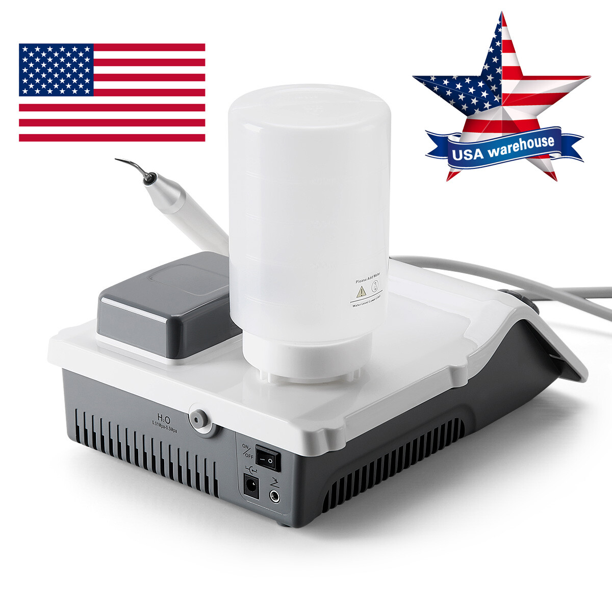 Dental LED Ultrasonic Piezo Scaler /Mobile Trolley Tool Cart Auto Water Supply