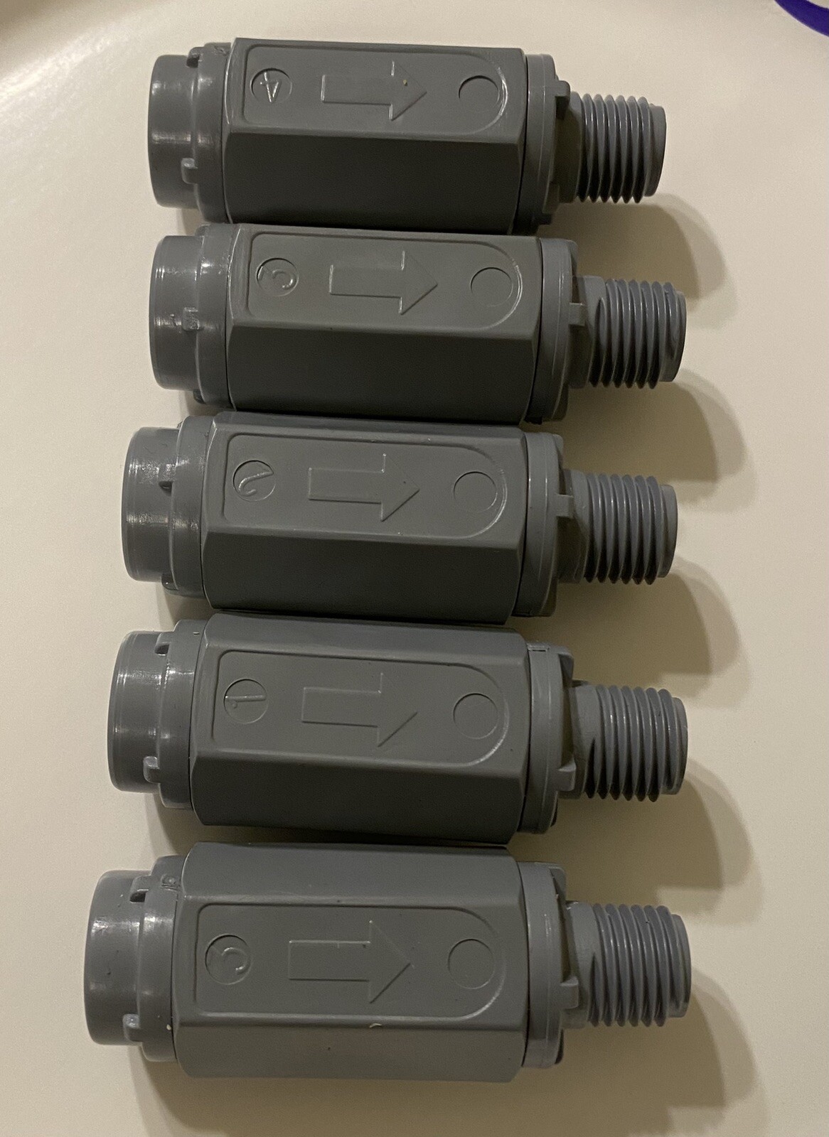 5pk PVC CHK 426-4F4M-B 1/4″ Gray Pvc Ball Cone Spring Check @Bulk Buyer Deal?