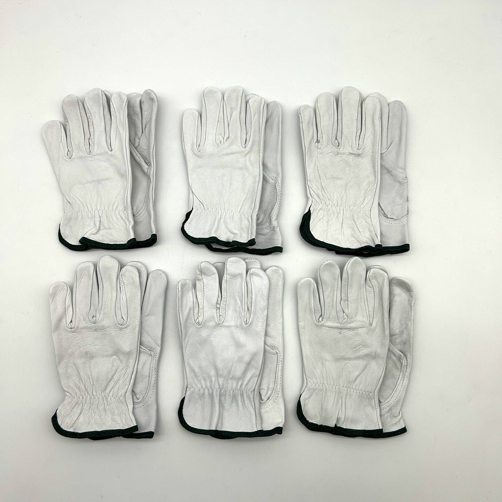 PIP 991K Leather Drivers Gloves Size Medium Keystone Thumb Slip On Cuff 6 Pairs