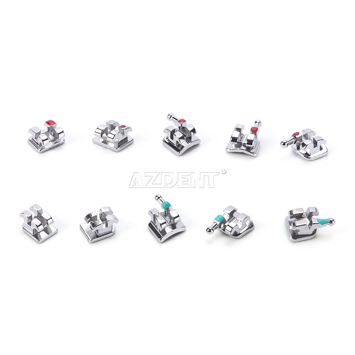 AZDENT Dental Orthodontic Metal Brackets Braces /Wire Preformed Ligature Ties