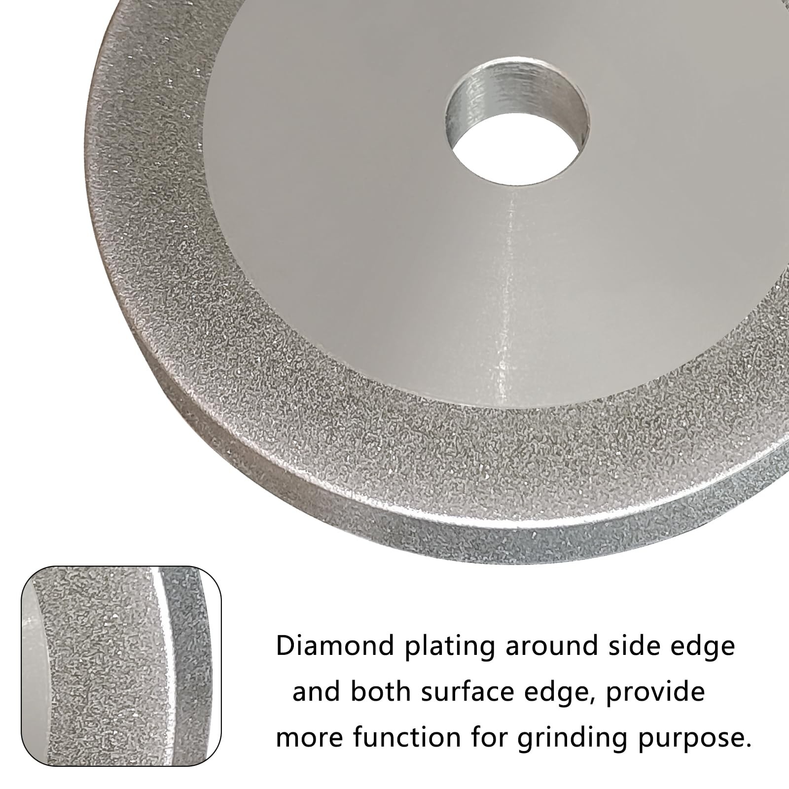 Flat Diamond Grinding Wheel for Tungsten Carbide 3″ 150Grit 1/2″ Arbor 10mm Wide