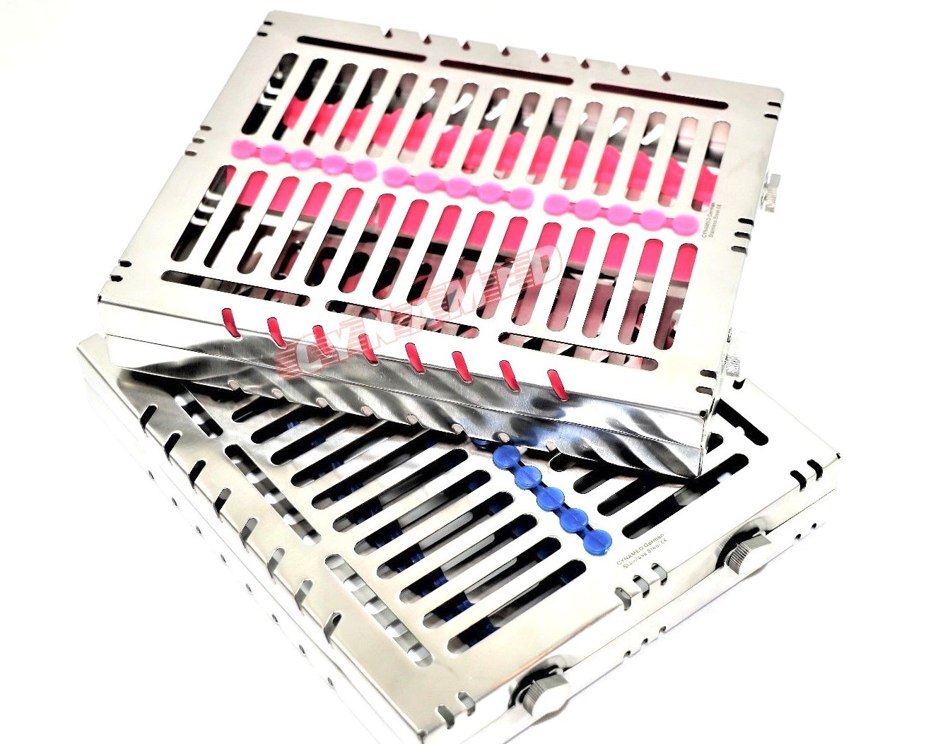 10 GERMAN DENTAL AUTOCLAVE STERILIZATION CASSETTE BOX TRAY FOR 15 INSTRUMENT
