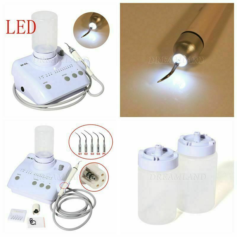 Ultrasonic Piezo Dental Scaler Handpiece 2*Bottles LED/NO-LED Fit EMS Cavitron E