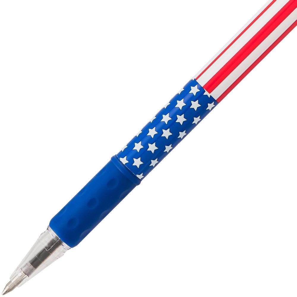 RSVP Ballpoint Pen, 0.7mm. Fine Line, Stars and Stripes Flag Inspired ,