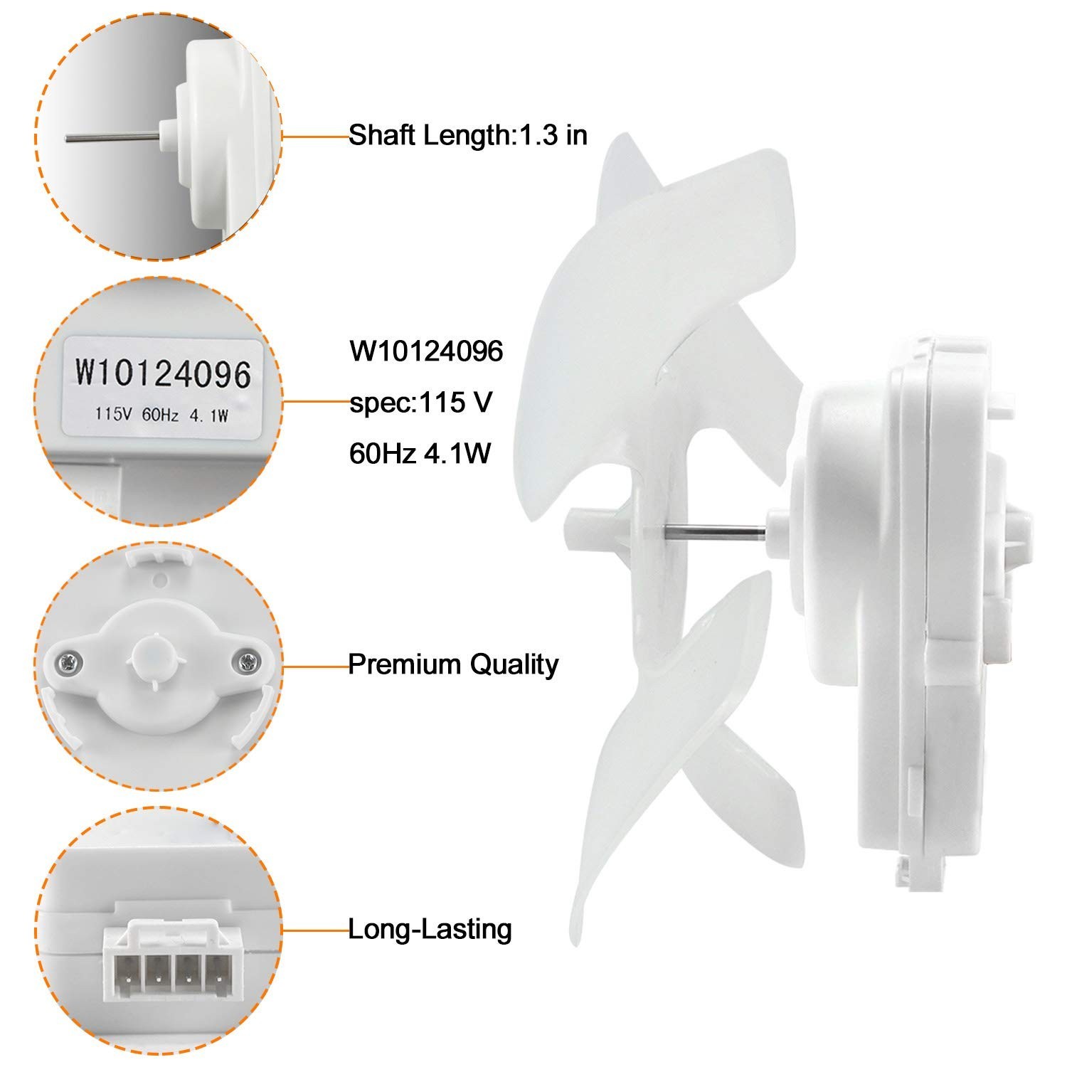 High Compatibility Refrigerator Condenser Fan Motor Kit – 120V, Easy Install