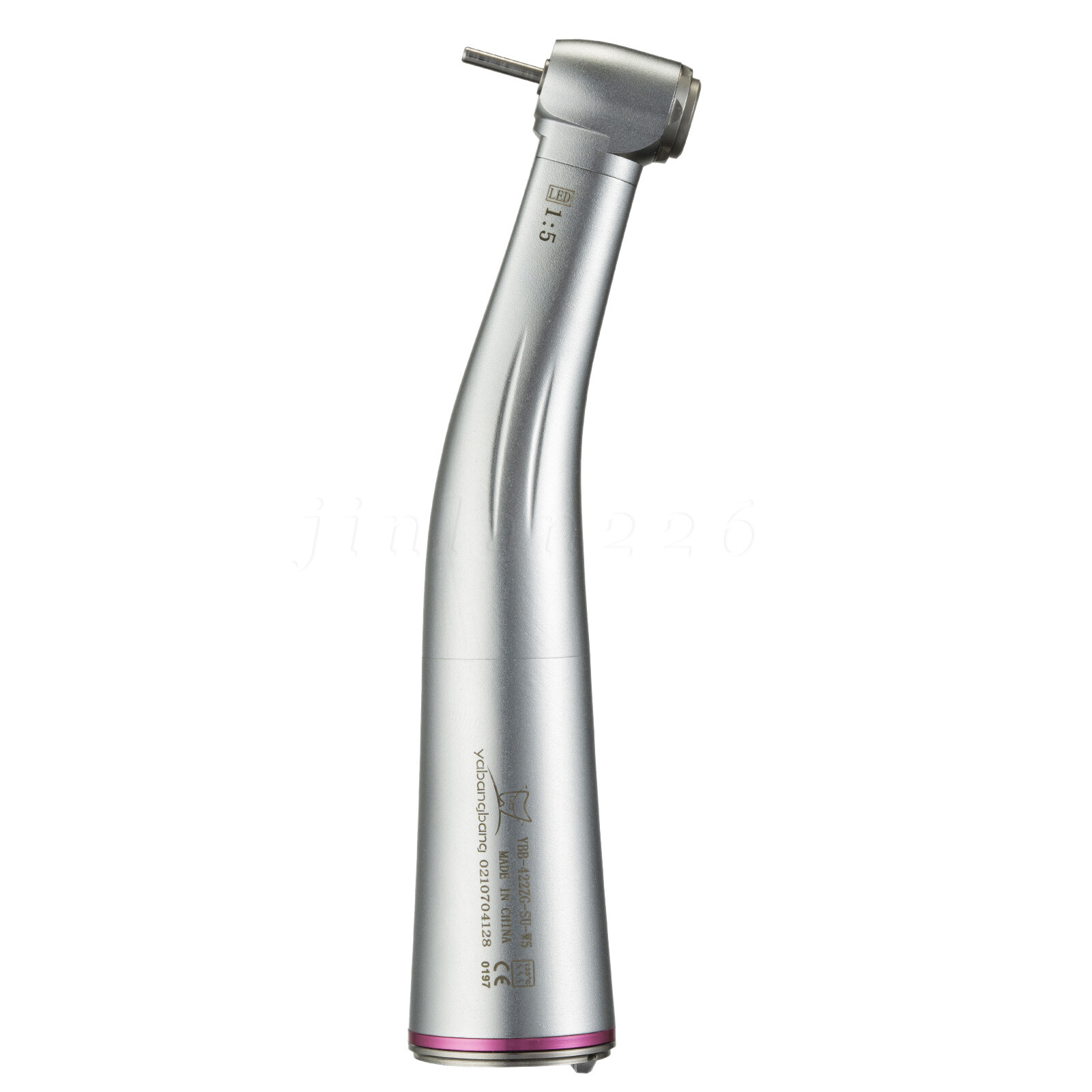 NSK Ti-MAX X95L Style Dental 1:5 LED Fiber Optic Contra Angle Handpiece Red Ring