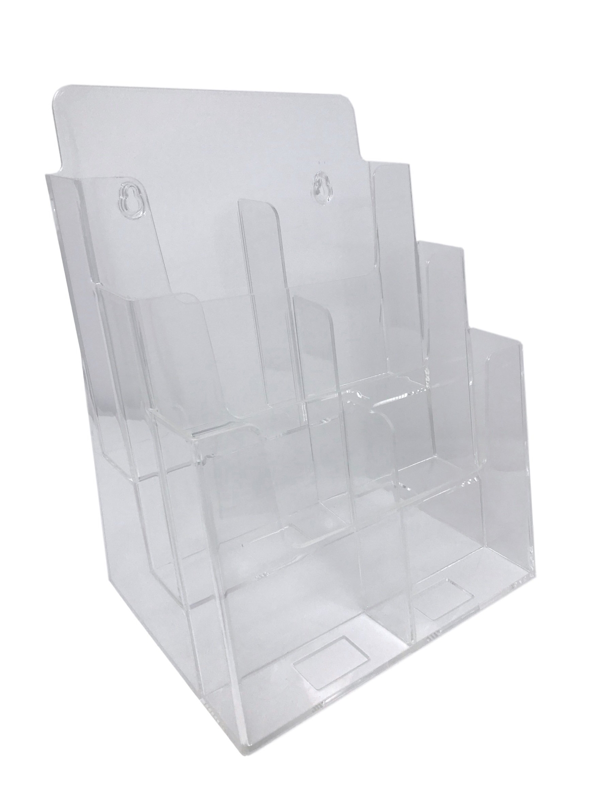 Dazzling Displays Clear Acrylic 3-Tier Brochure Holder 8.5″w or 4″w Literature