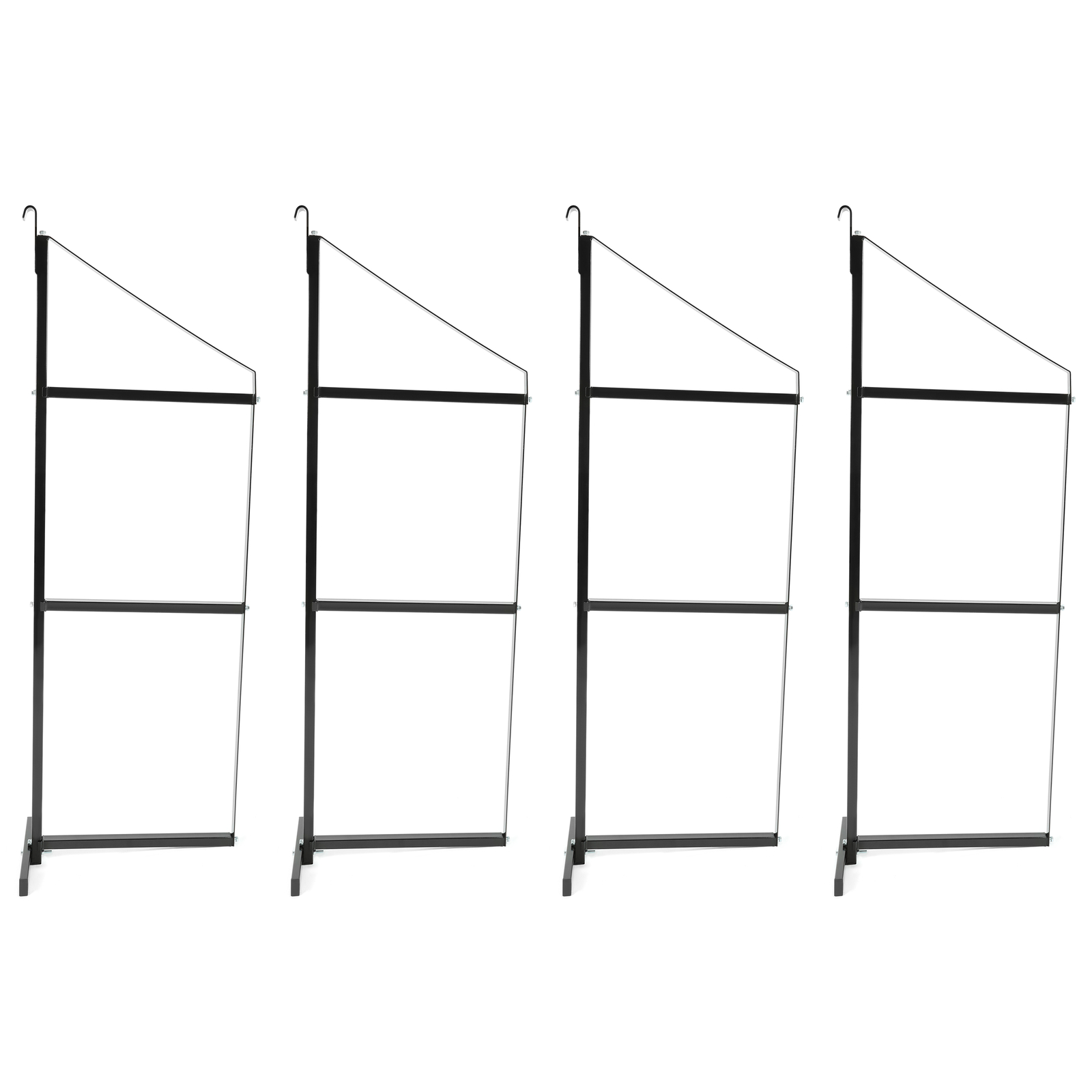 4PCS Black Cargo Shipping Container Shelving Shelf Brackets Universal 18″x60″