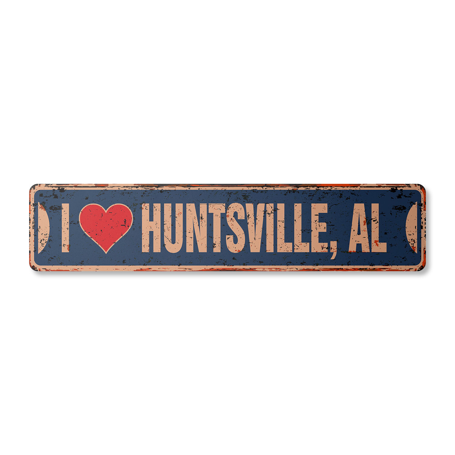 I LOVE HUNTSVILLE ALABAMA Vintage Street Sign al city state us wall road rustic