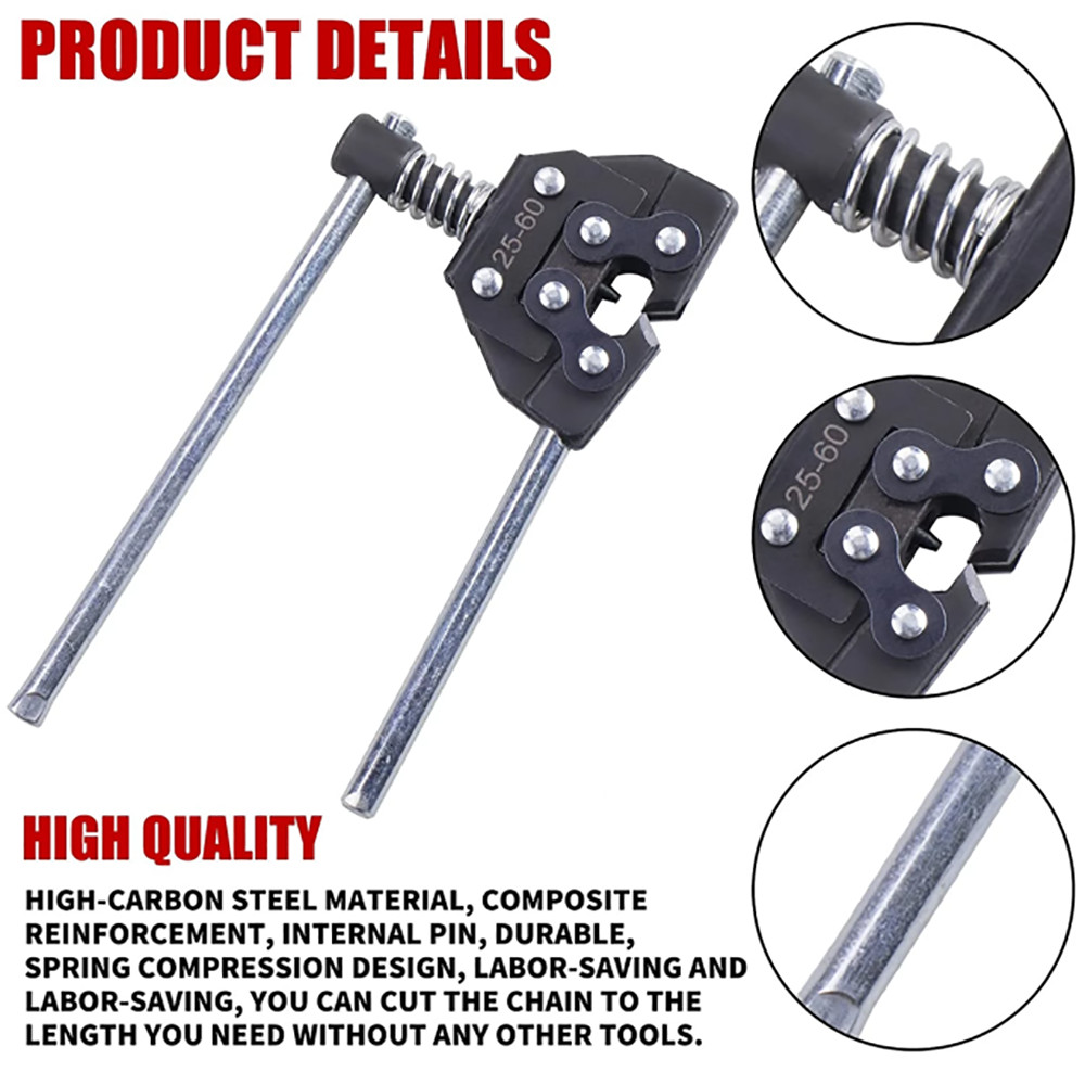 Roller Chain Cutter Breaker Detacher Splitter for 25 35 40 41 50 60 420 415 520