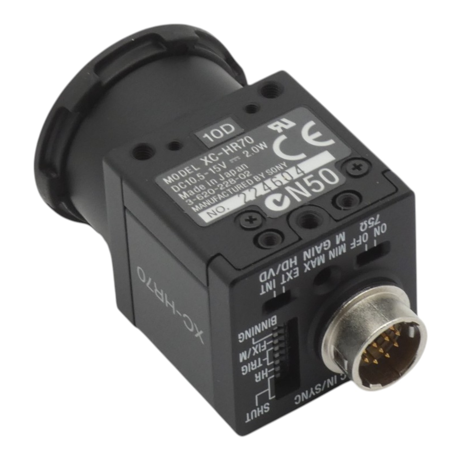 Sony XC-HR70 65dB DC10.5 – 15V 2.0W CCD Camera -Unused-