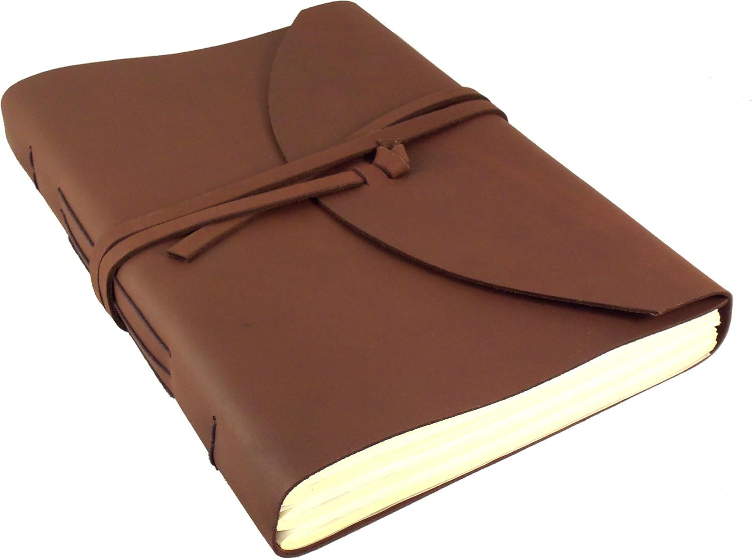 Large 9×12 Inch Rustic Leather Journal with Strap Closure by Rustic Ridge