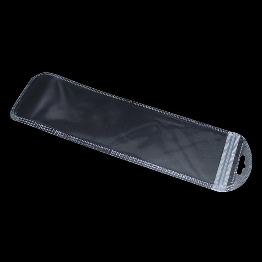 100 Pcs Self Sealing Bag with Hang Hole Resealable Zip Storage Lock Clear Pla…