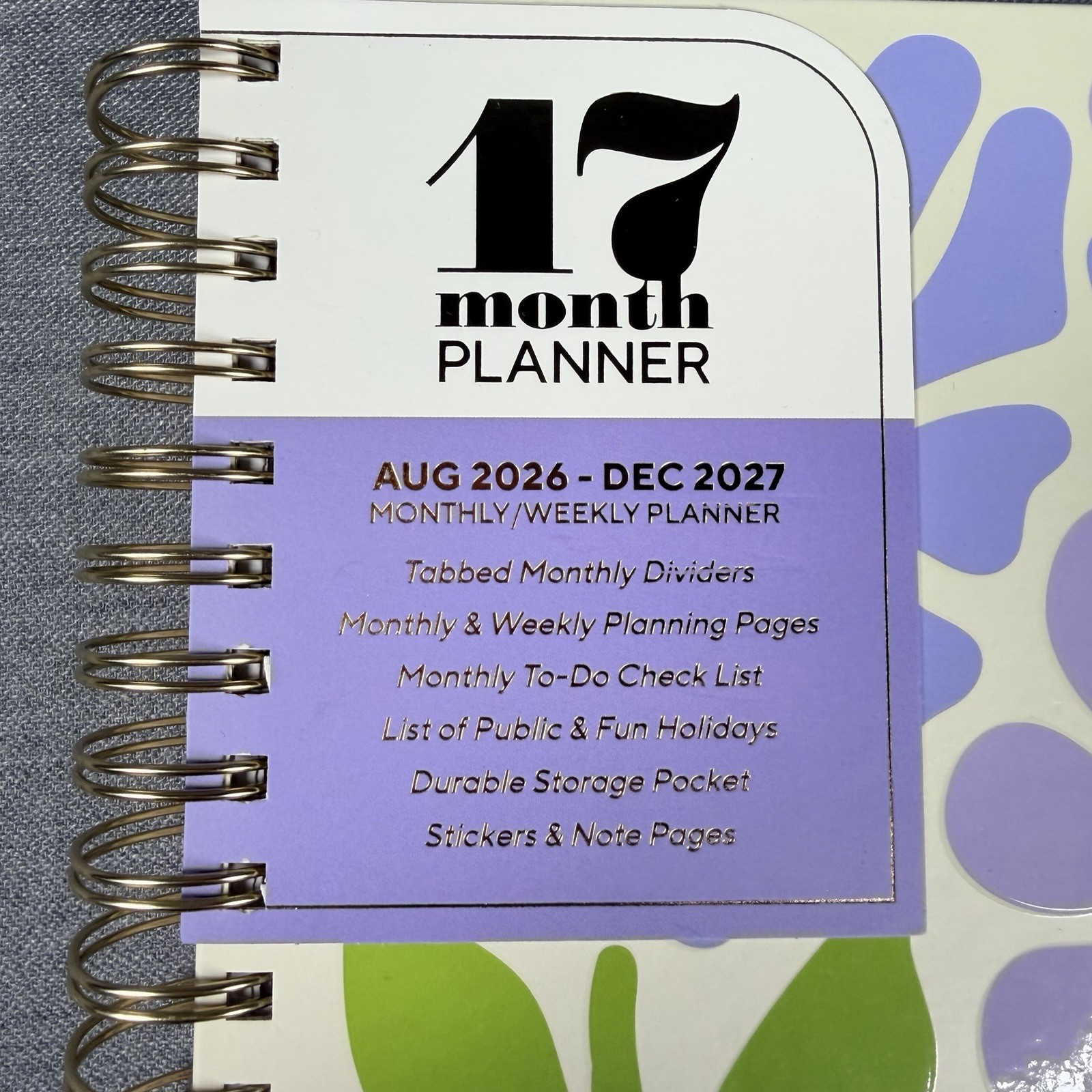 Creative Expert 17 Month Planner AUG 2026 – DEC 2027 Monthly/Weekly Planner