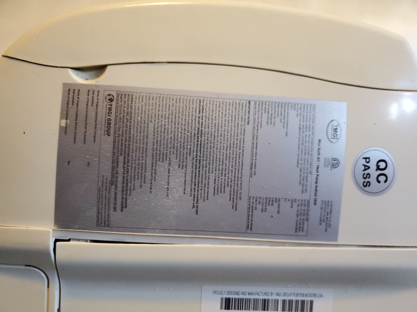 YMGI AIR CONDITIONER / HEATER UNIT BEST OFFER!!!!!!!!!!!!!!!!!!!!!!!!!!
