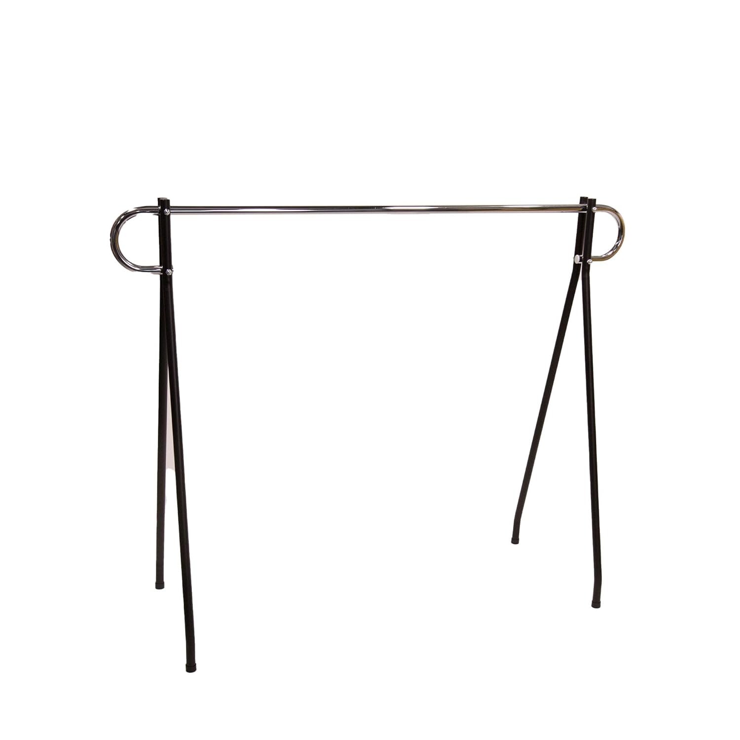 Clothing Rack Black & Chrome Single Rail Retail Storage Garment Salesman 48 x 60