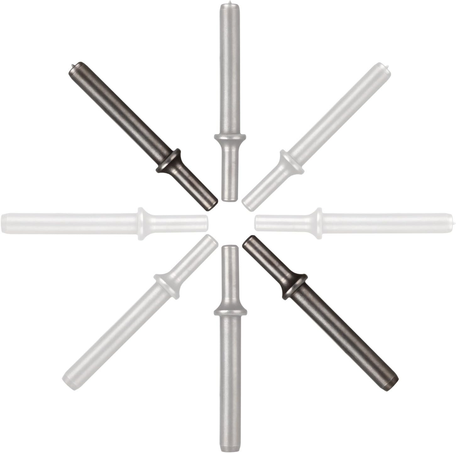 Heavy Duty 2pcs Rivet Set, Pneumatic Air Rivet Hammer Set for Shank 0.401 Ch…