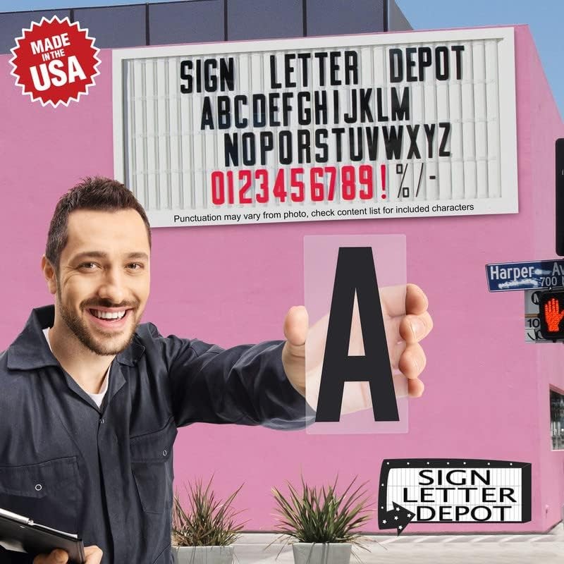 8″ letter printed on 9″ Clear .030 flexible panel, Black Letters, Red…