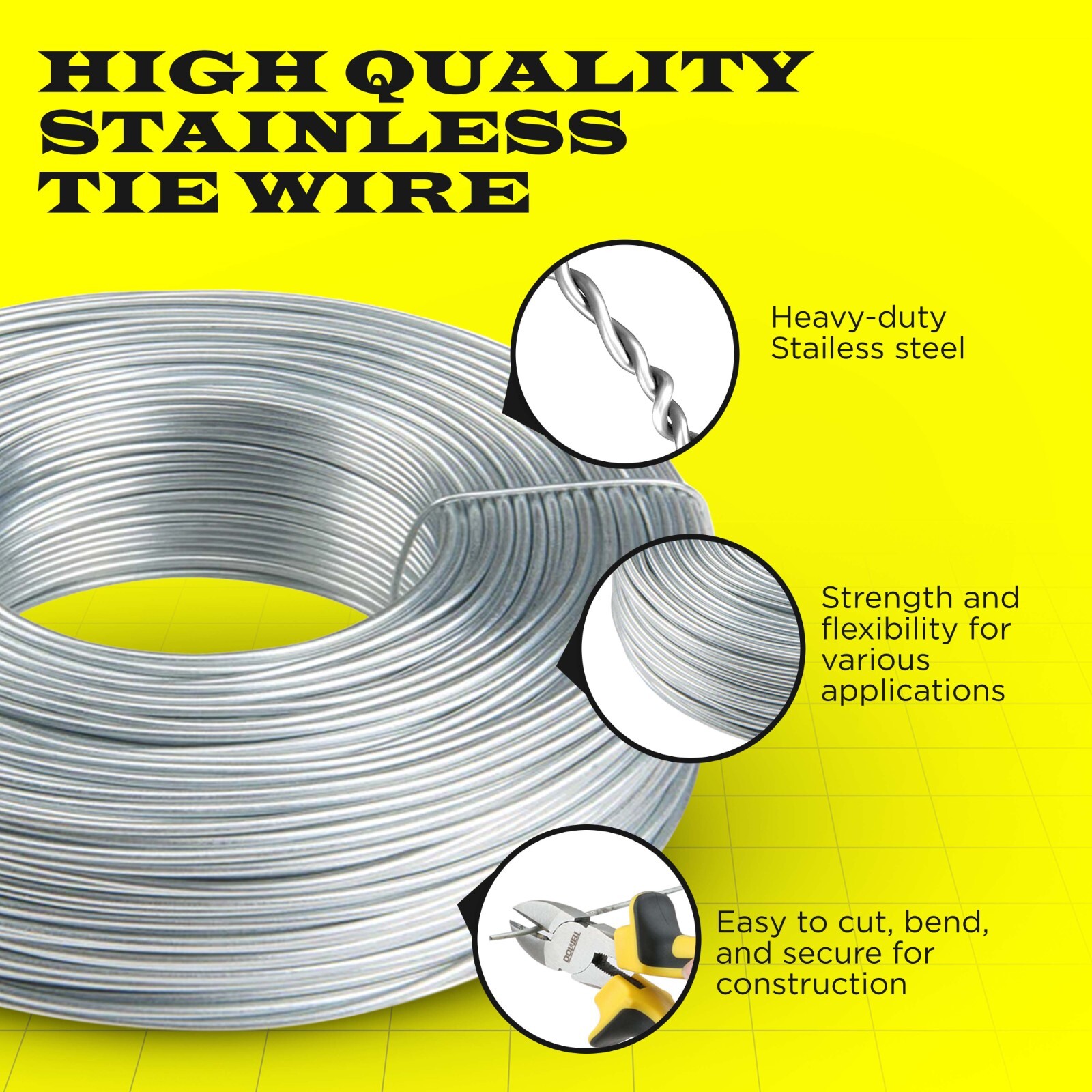Stainless Steel Tie Wire, 16 Gauge , 3.5lb Rolls 1 – 100 Qty SIMBA STEEL