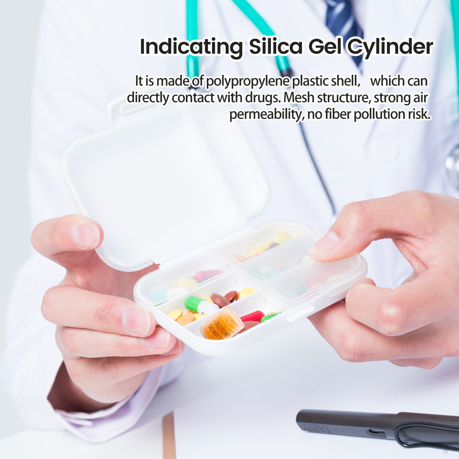 1g Silica Gel Canister, Indicating Desiccant Capsule Food & Pharmaceutical Grade