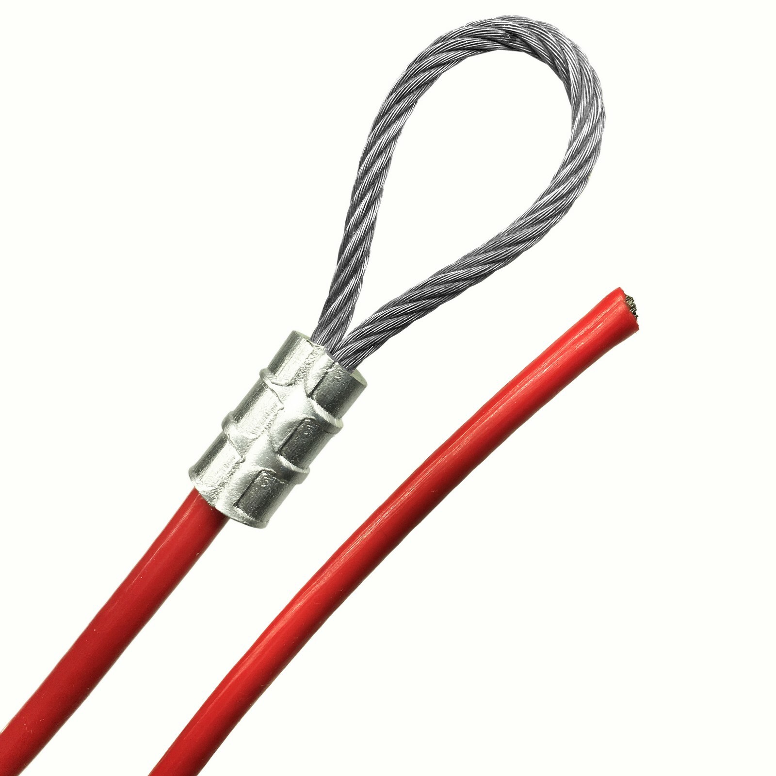 Red Vinyl Coated Galvanized Steel Utility Cable 1/8 – 3/16, 7×19, 1 – 70 ft Coil