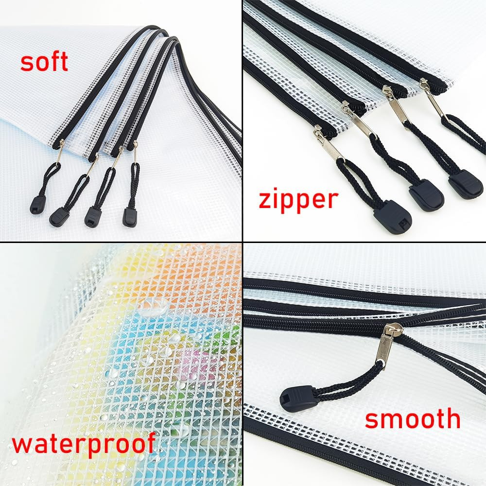 20Pcs Mesh Zipper Pouch Bags, Multipurpose Waterproof Organization Storage Bag f