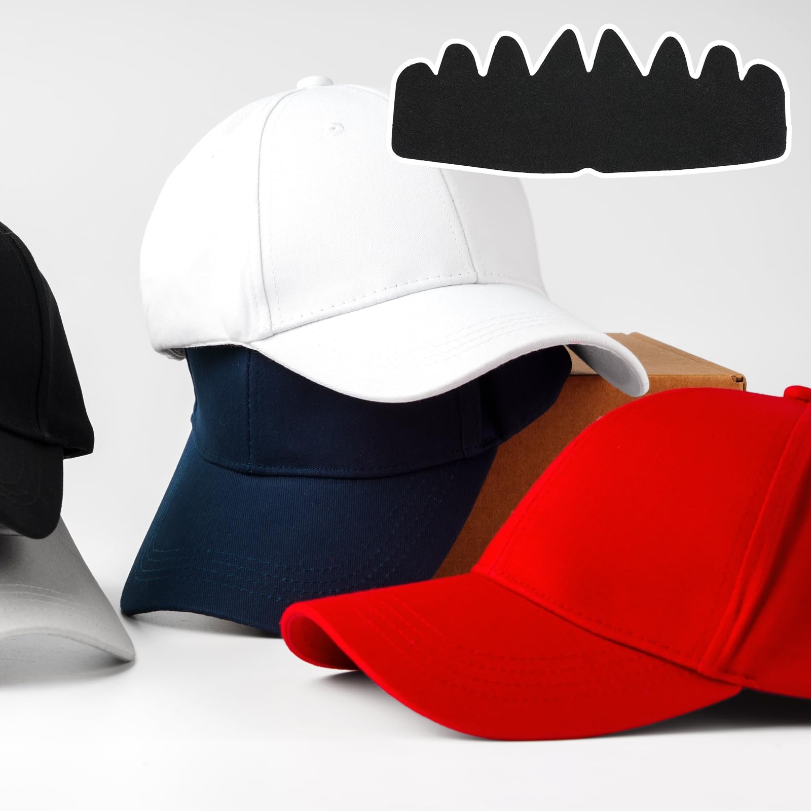 6 Pcs Hat Sweat Liner Hat Sweat Protector Liner Baseball Caps Inserts Flexible