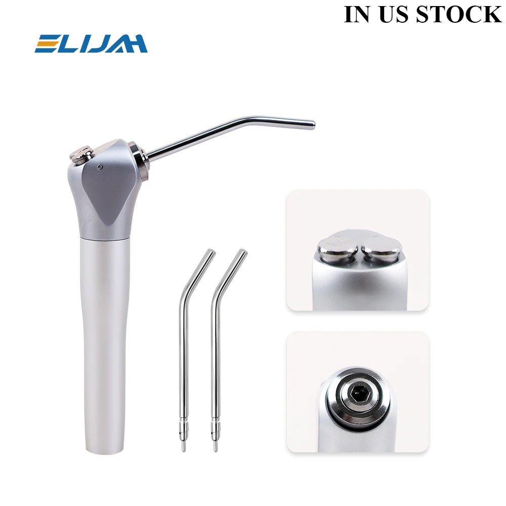 Dental 3 Way Air Water Spray Triple Syringe Handpiece / 50 Nozzles Tips Tubes US