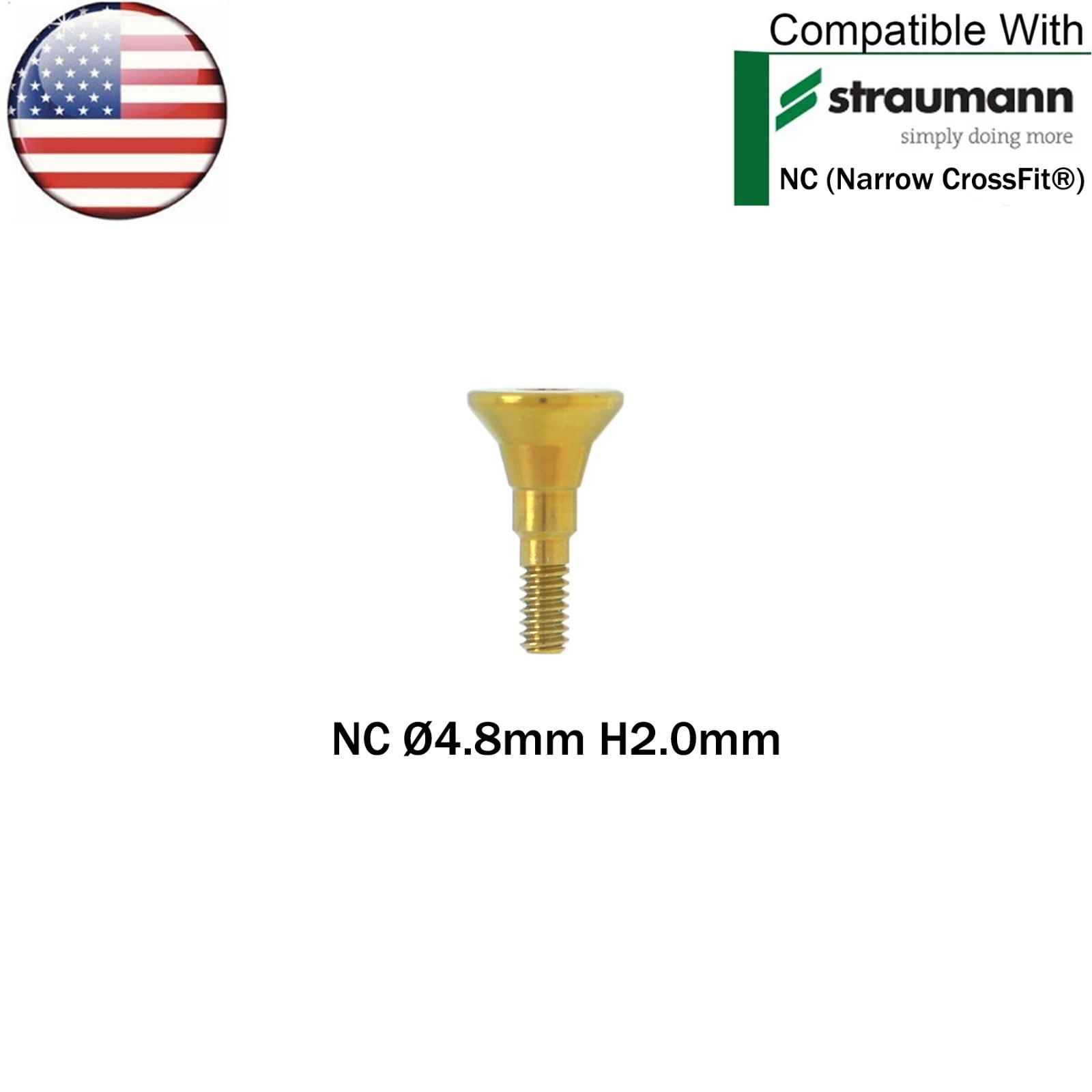 US Dental Healing Abutment NC Closure Caps Compatible with Straumann ITI BL/BLT