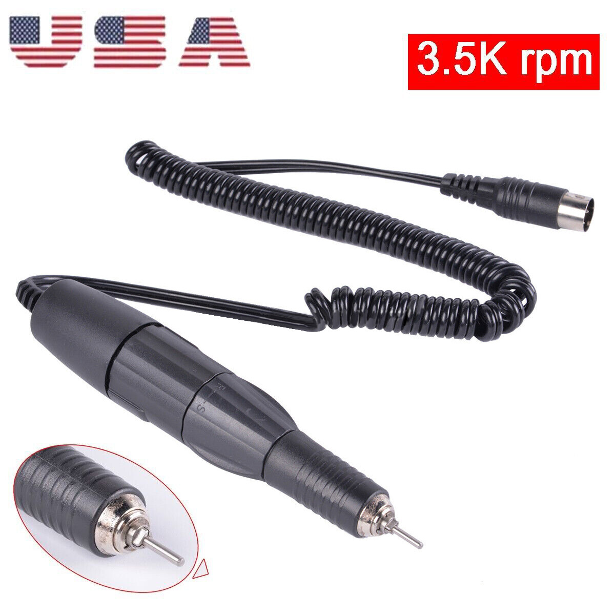 USA Dental Lab Polisher Micro Motor 35K RPM Polishing Handpiece Hand piece
