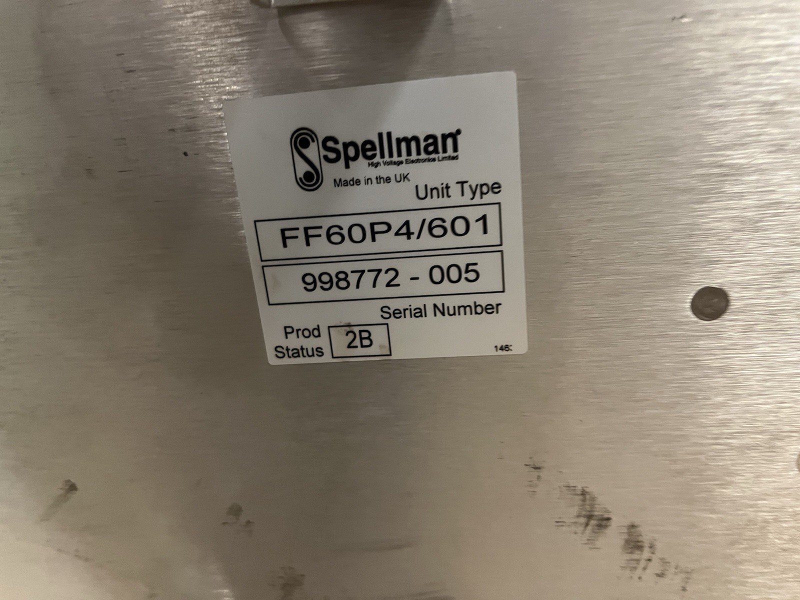 SPELLMAN,FF60P4/601,INDUSTRIAL POWER SUPPLY