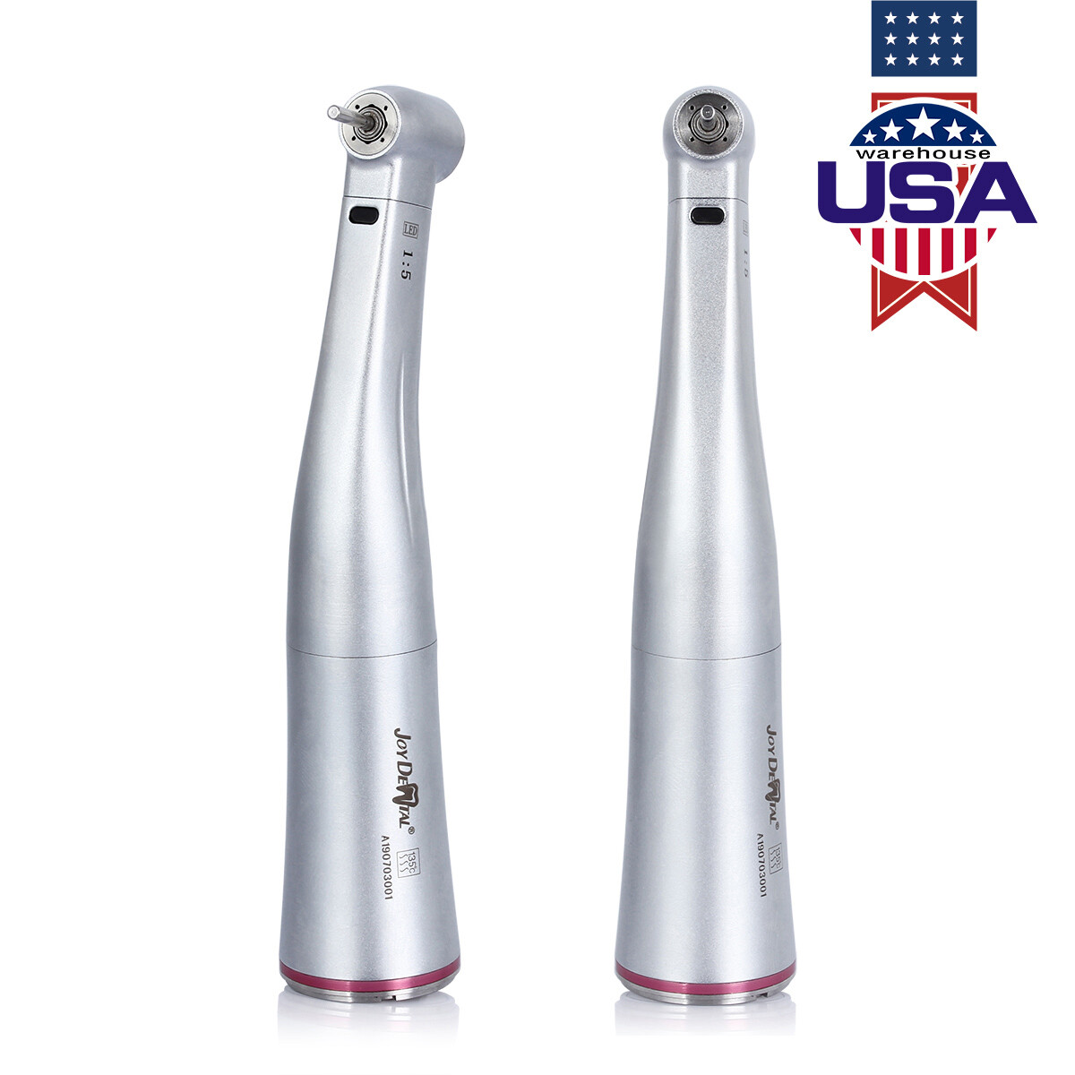 JoyDental 1:5 Electric Increasing E-Type Fiber Optic LED Contra Angle Handpiece