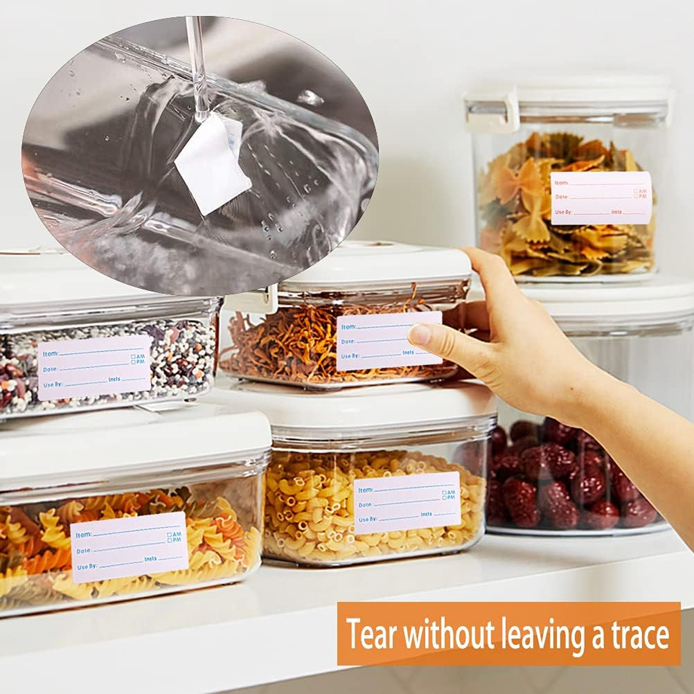 Removable Food Labels – 1000 Pieces, 1×2 Inch Date Stickers for Containers
