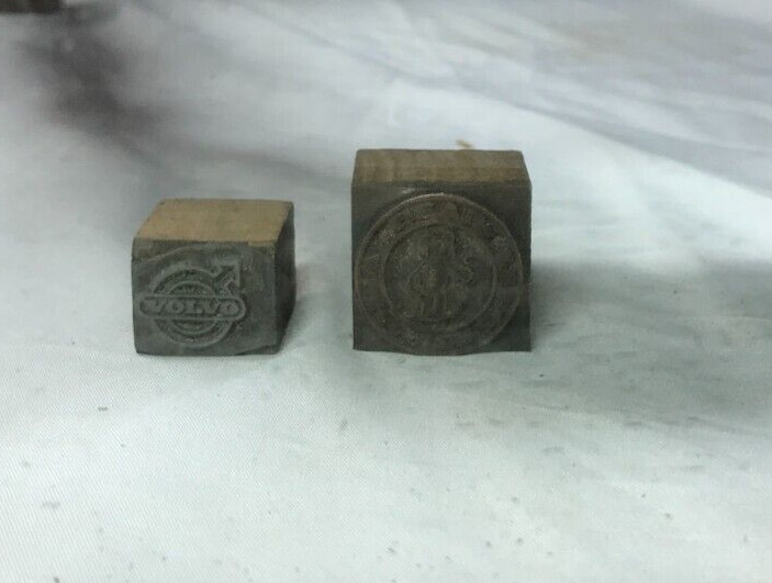 VTG Lot Letter Press Block Stamp Ink Print Type Advertising Wood Copper 2002-23B