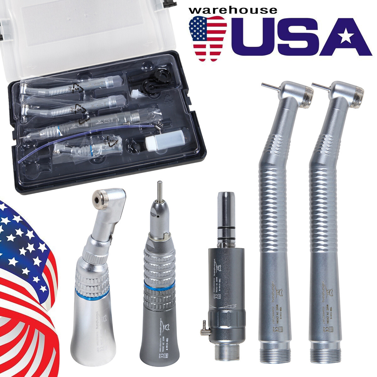 NSK Style Dental High & Low Speed Handpiece Kit Air Turbine 2 Hole st