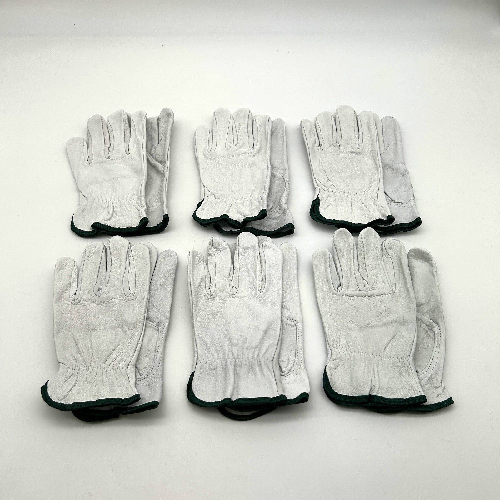 PIP 991K Leather Drivers Gloves Size Medium Keystone Thumb Slip On Cuff 6 Pairs