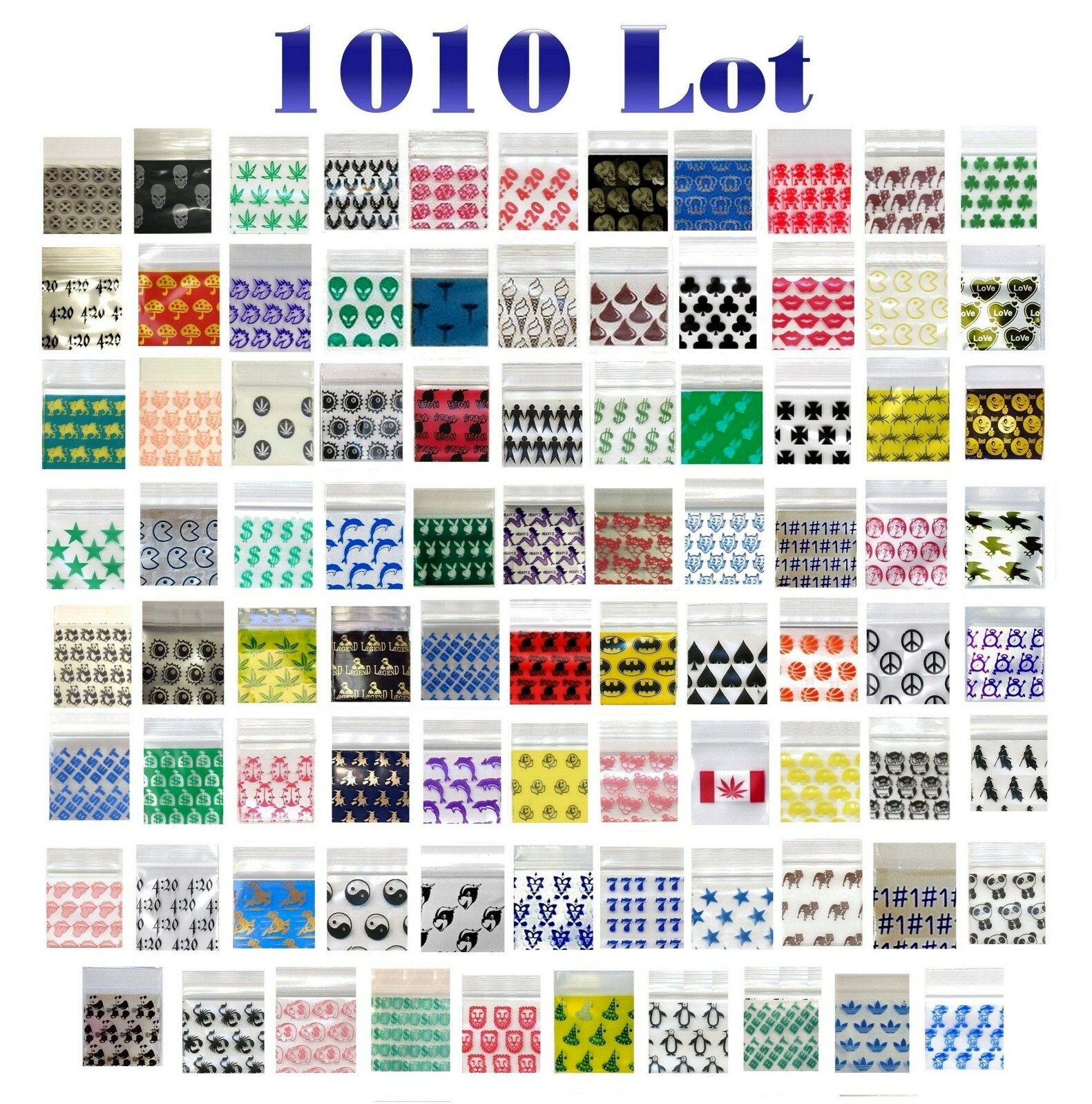 600 LOT OF APPLE MINI ZIP DESIGN BAGGIES U PICK DESIGN & SIZES 600 LOT