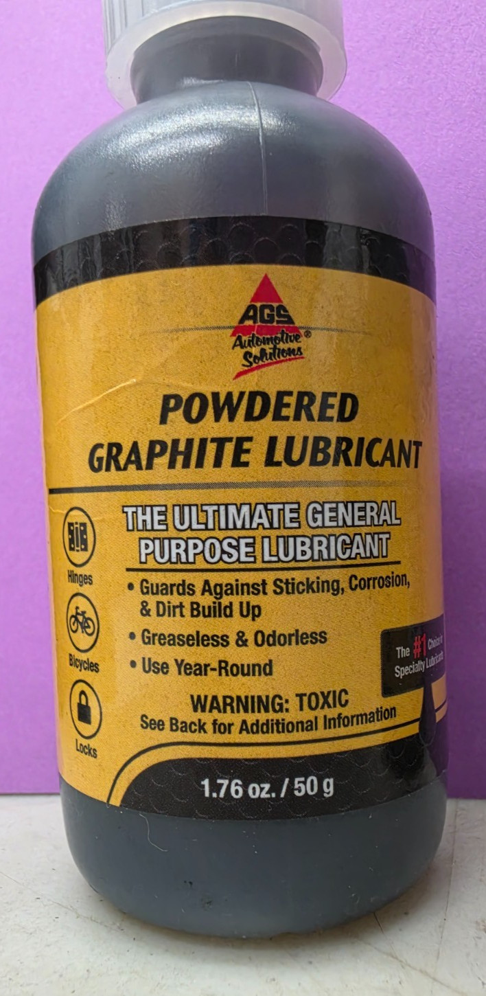 (2) AGS Company Powdered Graphite Lubricant Bottle 1.76 oz. (MZ-21 REV B)