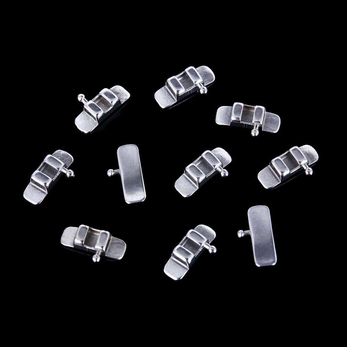 100 Pcs 10 Packs Dental Orthodontic Lingual Sheath Left/Right with Hooks