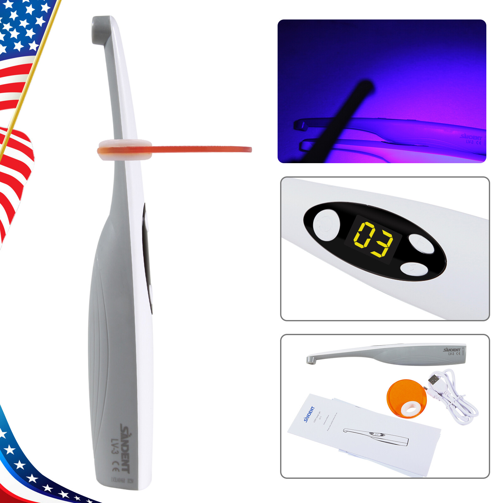 Dental Woodpecker iLed Style Curing Light 3 Sec Resin Cure Lamp Cordless LED sa