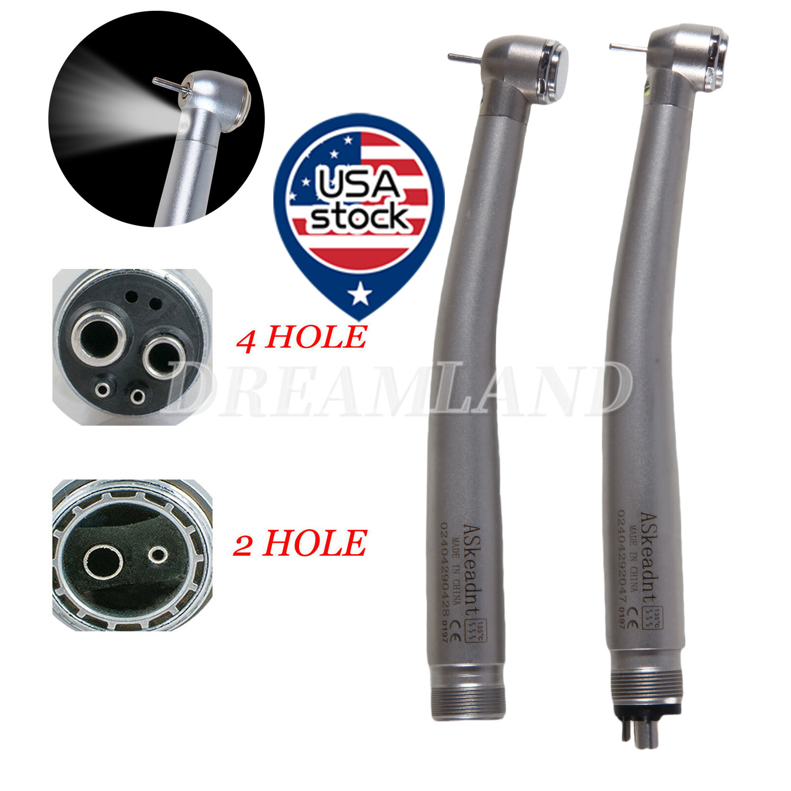 Turbina LED 2/4 orificios con pieza mano de alta velocidad dental NSK Style