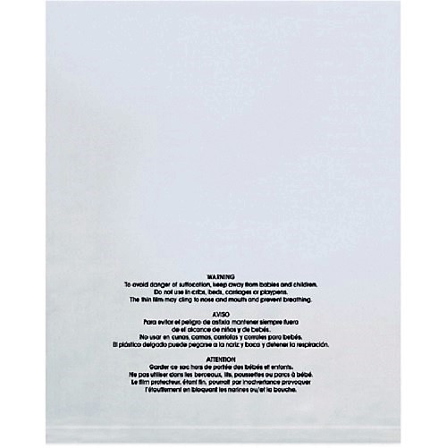200 Pack 12×15 Suffocation Warning Self Seal Clear Poly Bags 1.5MIL 12″ x 15″