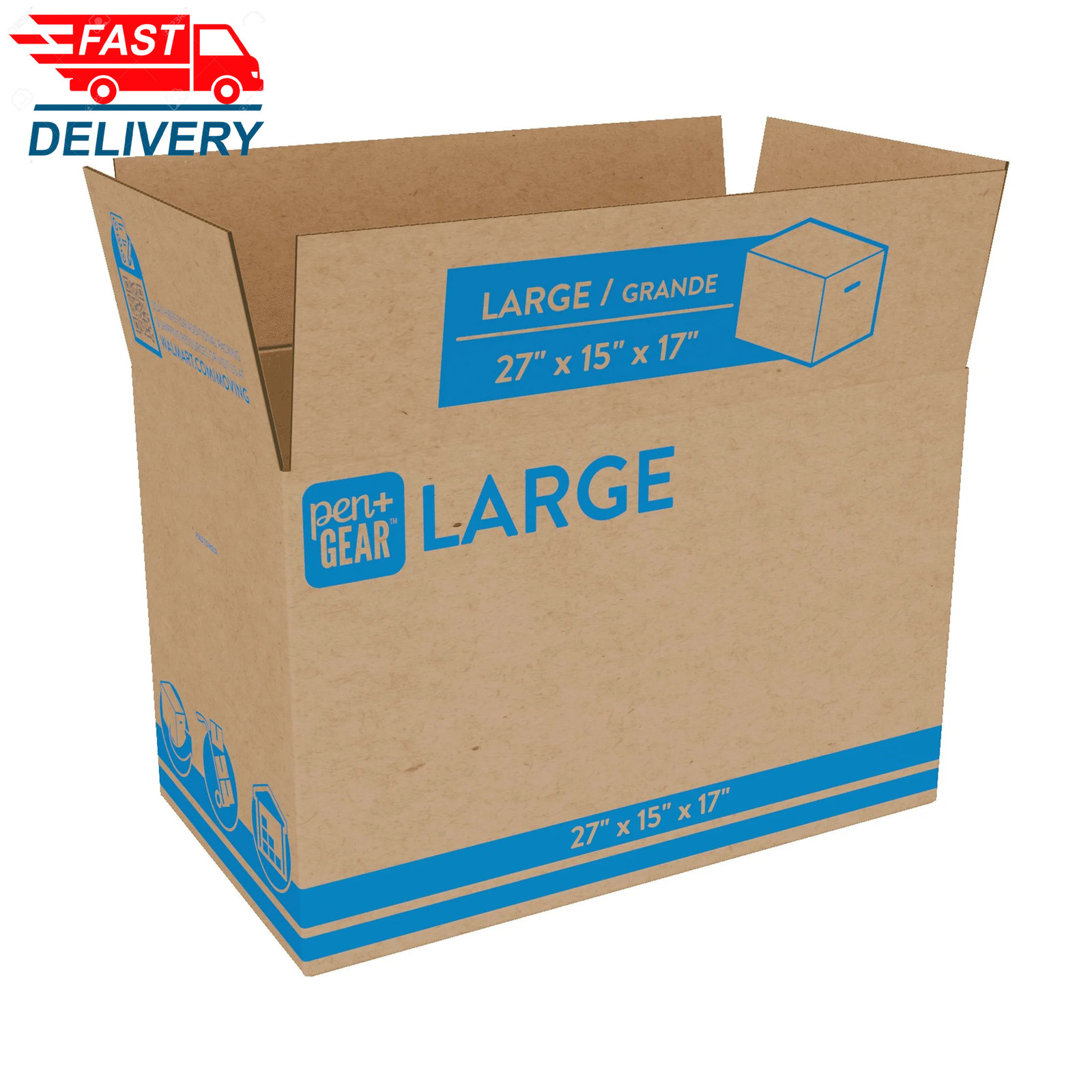 (10 Pack) Large Moving Boxes, 27L X 15W X 17H, Kraft