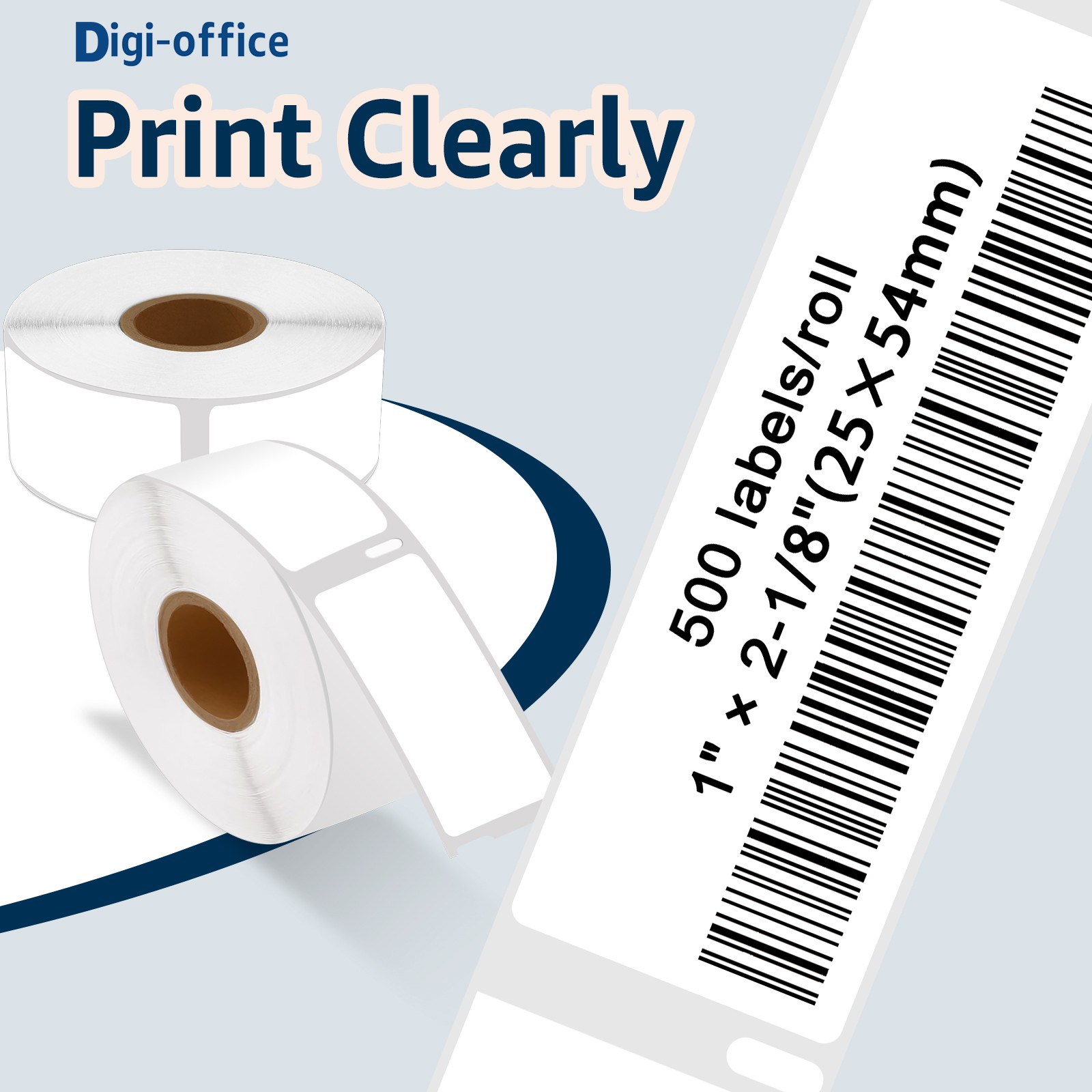 Multipurpose Labels Compatible For Dymo Labelwriter 30336 500/Roll 1” X 2 1/8”